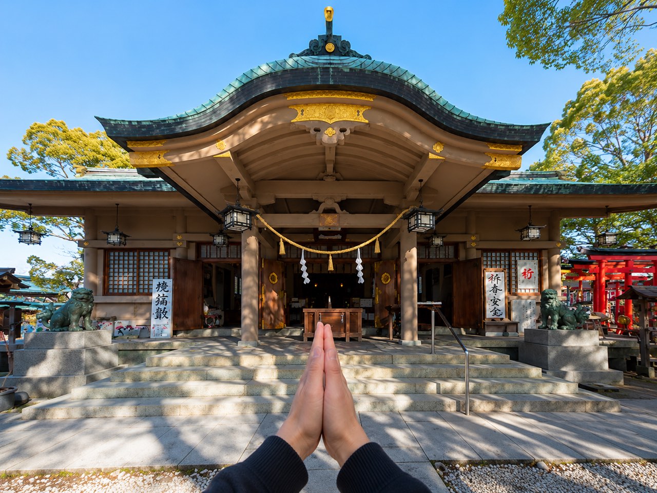 1人称（主観目線）の参拝の様子